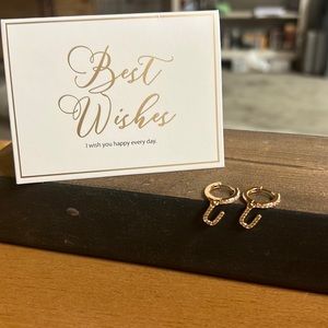 Letter “U” earrings